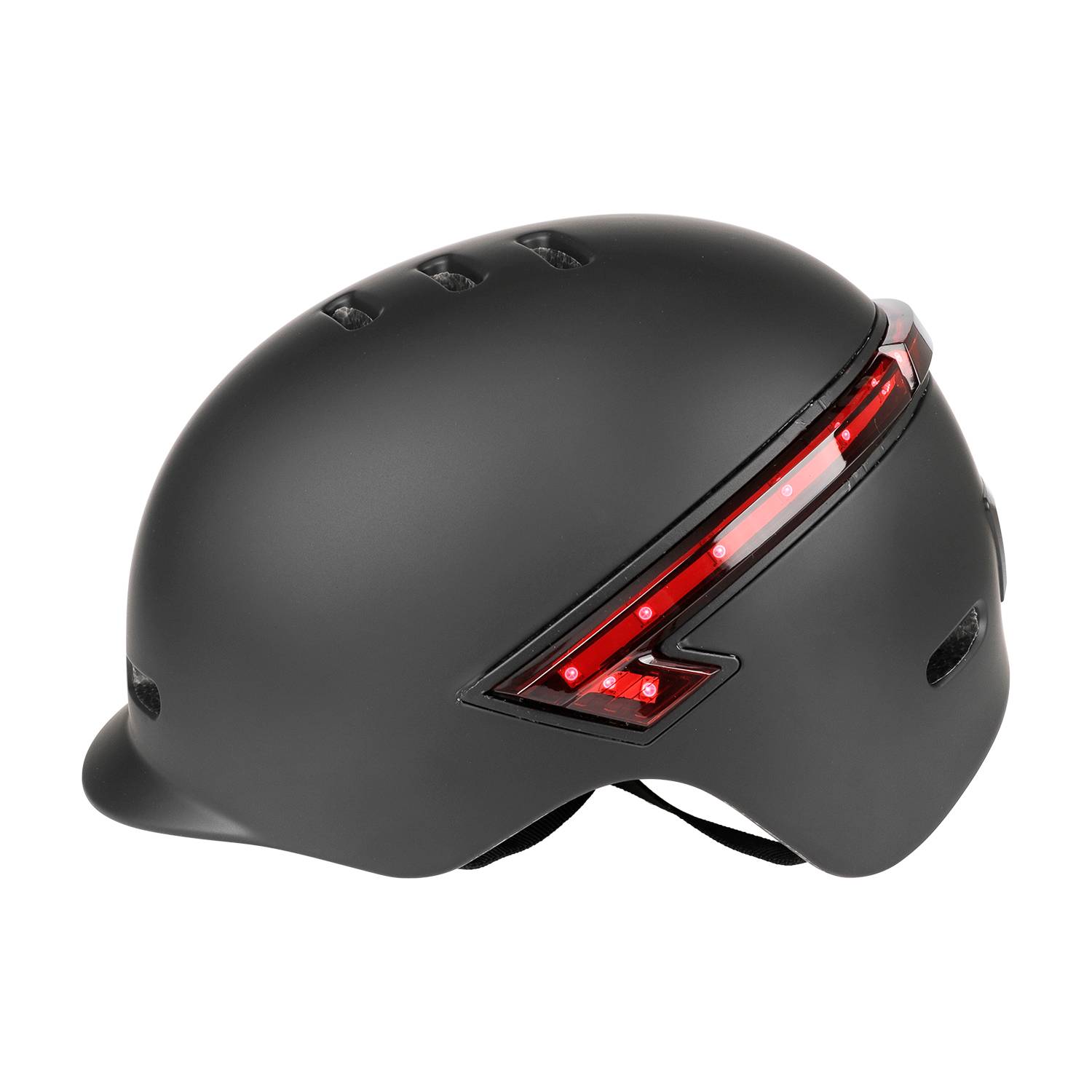 Smart cykelhjälm med fjärrstyrd blinkers – Elcykel / Elscooter (Svart)