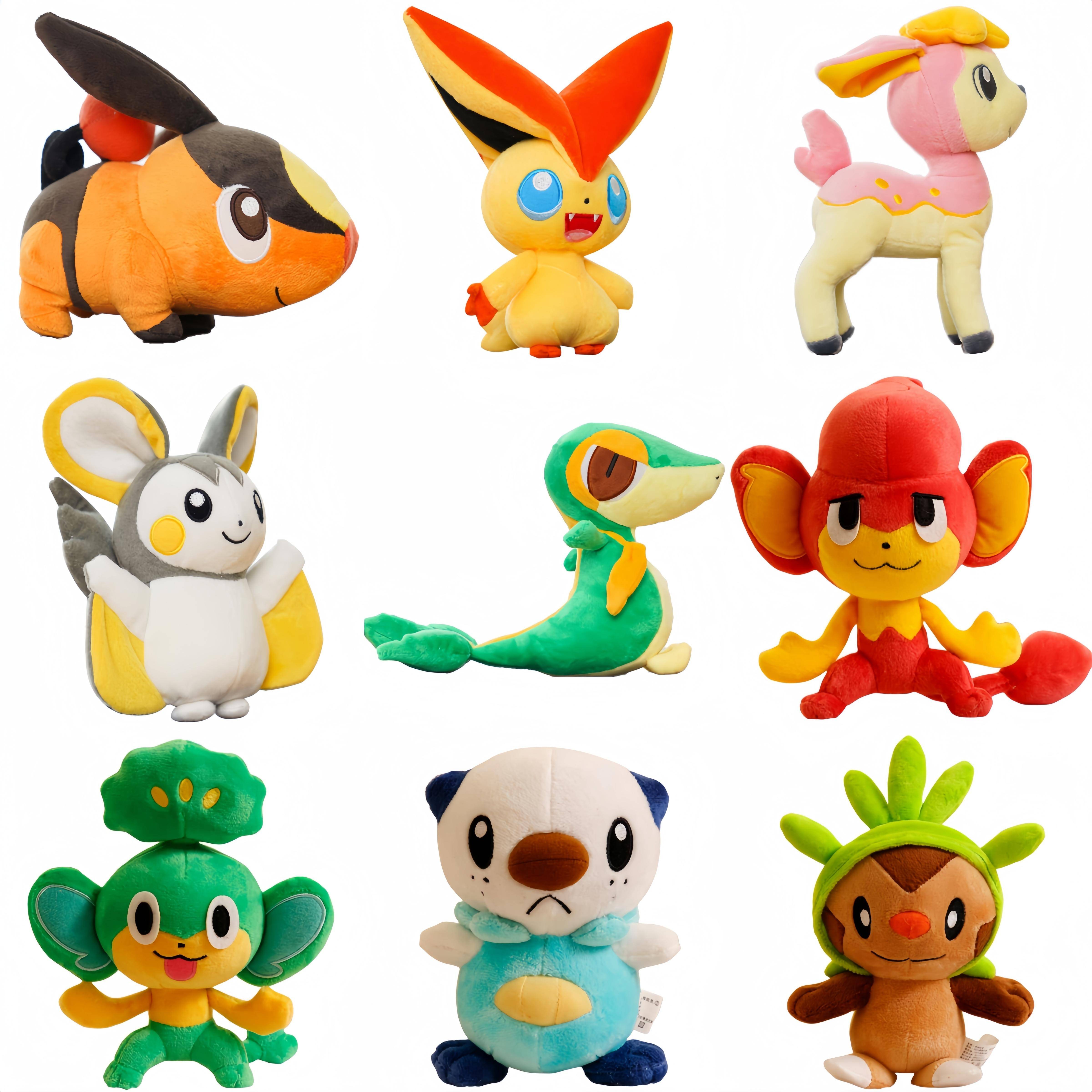 Pokemon Deerling Victini Snivy Emolga Tepig Gosedjur Söt Anime Jirachi Mewtwo Quilava Gengar Charizard Gosedjur Docka