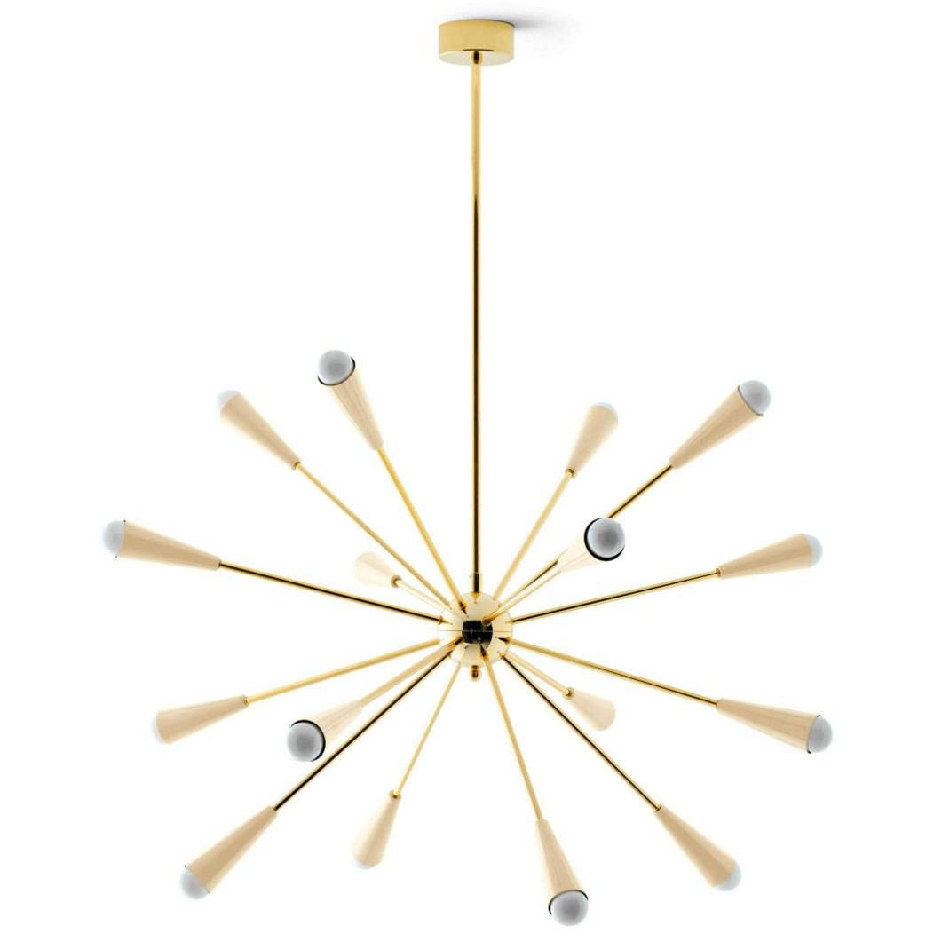 Stilnovo Sputnik Pendel Ivory - Pendler Messing Elfenben - 9591.
