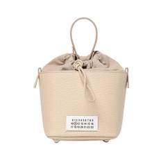Maison Margiela, Taske, Dame, Beige, ONE SIZE, Uld, Beige Mini Bucket Taske Chic Stil
