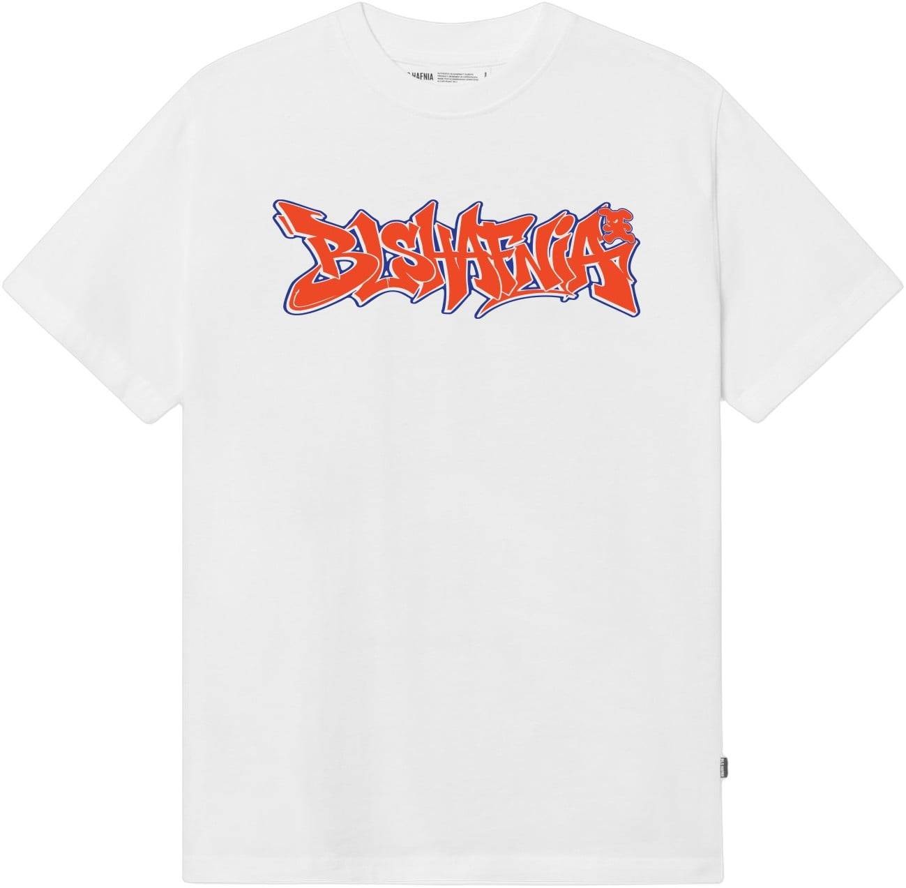 BLS Hafnia Graffiti Tshirt Mand White/orange Kortærmede T-shirts Str X-Large - hos Magasin.