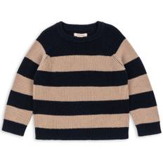 Konges Sløjd - Vitum merinould striktrøje - Navy - str. 3 år/98 cm