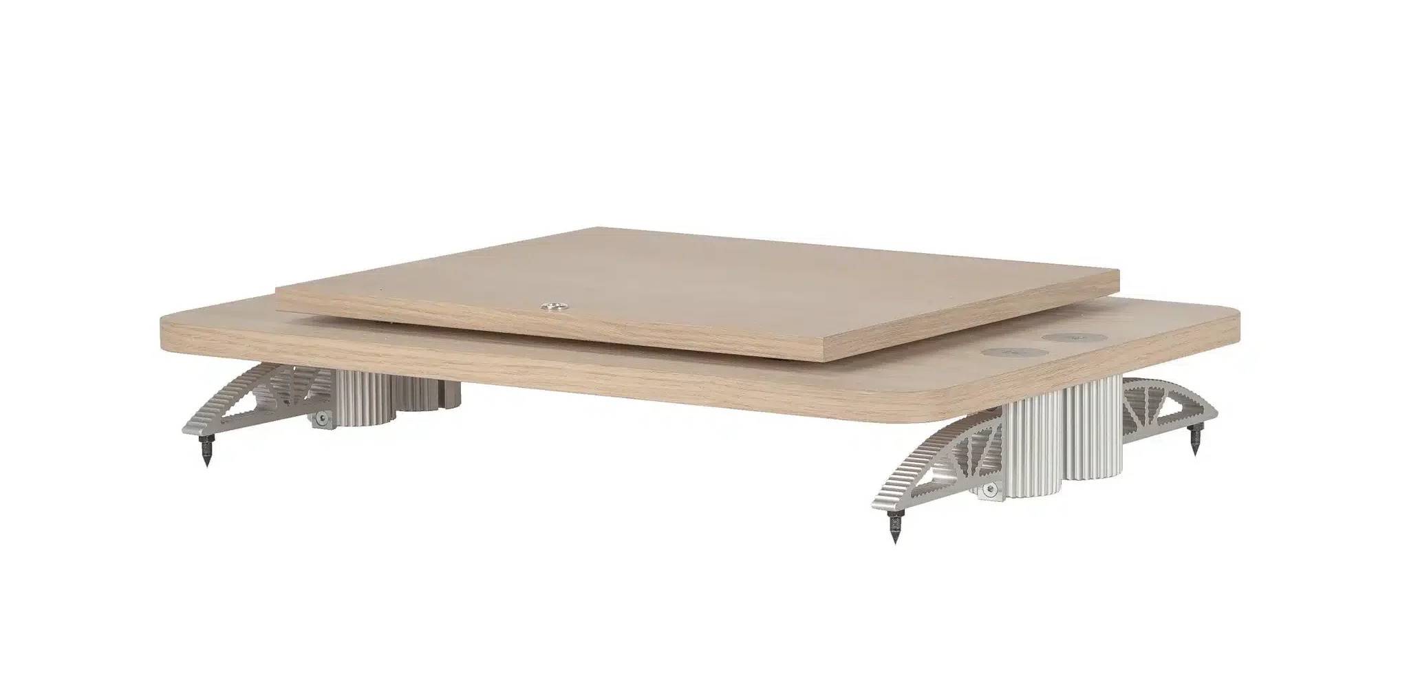 Solid Tech Balance Iso Single 1 - Hyllplan vit ek svarta ben - Stereobänk