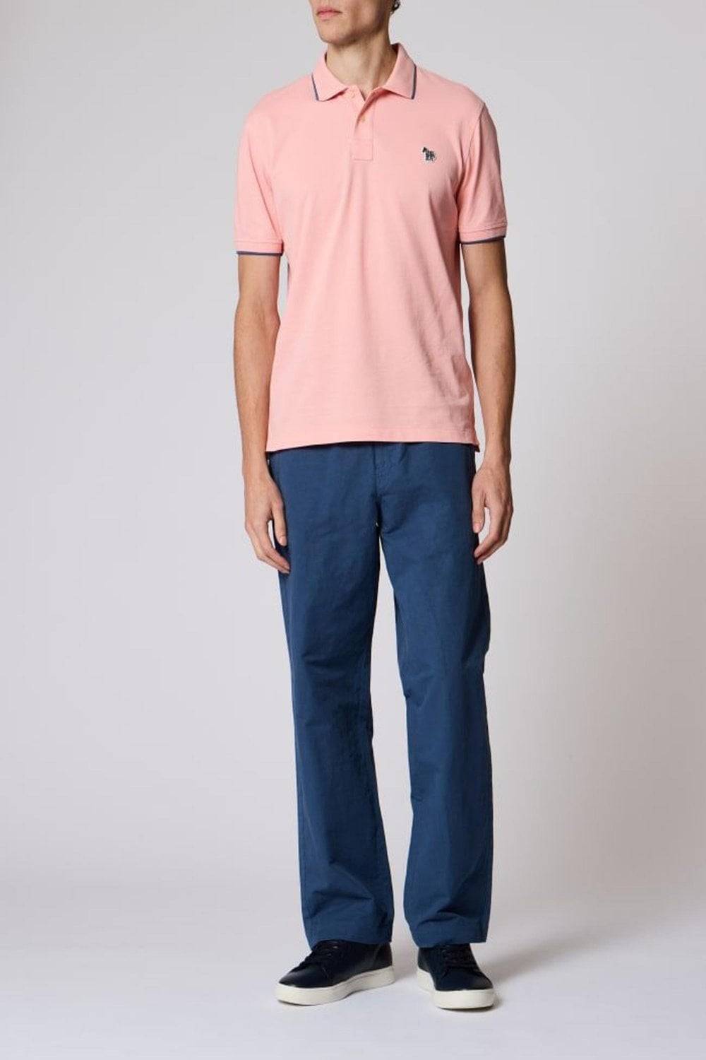 PAUL SMITH PS REGULAR FIT ZEBRA POLO Size: S, colour: PINK