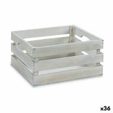 Elegant Vit Trä Dekorativ Låda - 21 x 11 x 14,5 cm (Set om 36)
