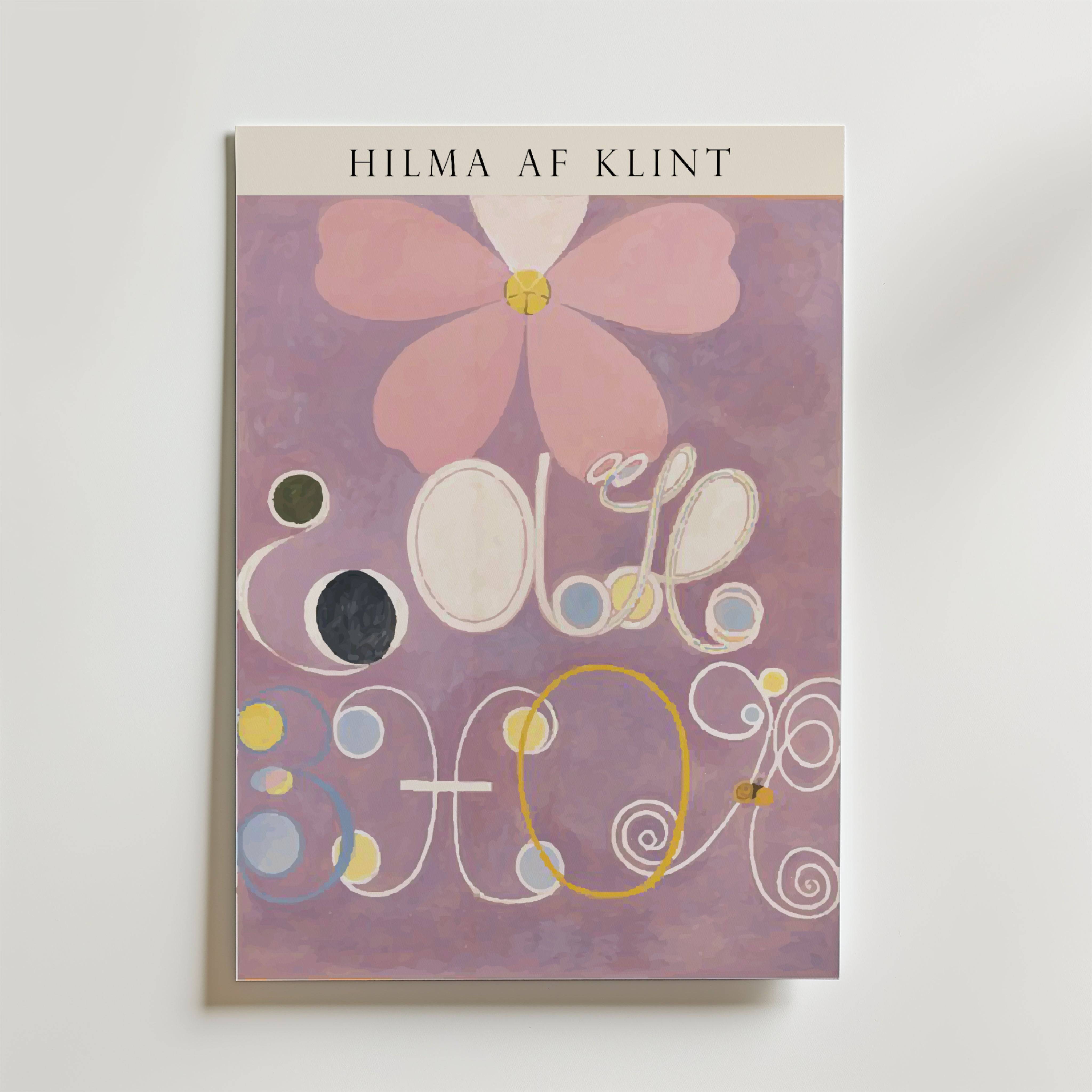 Hilma af Klint The Pink Flower Poster - Fine Art Poster 50x70 cm