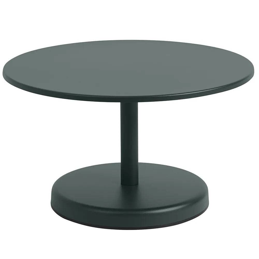 Muuto, Linear Steel Sofabord Ø70 cm Dark Green