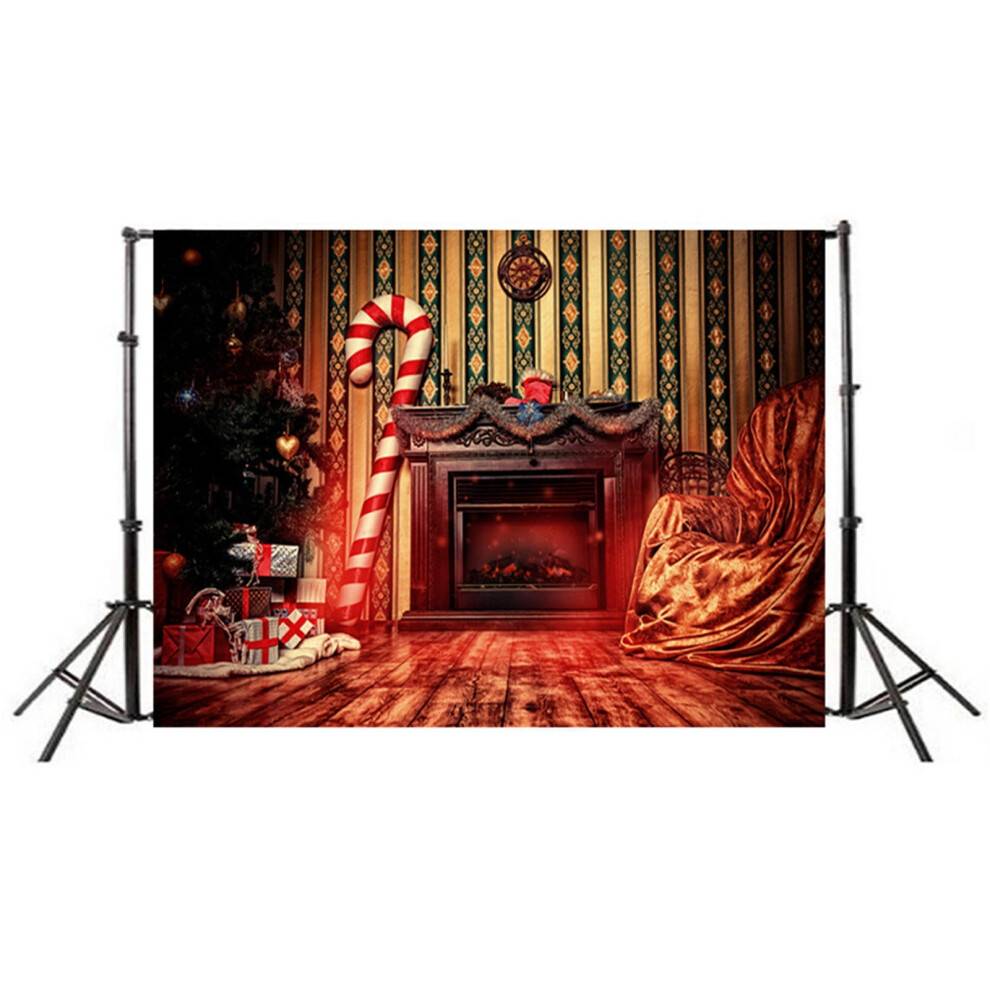 Julebaggrunde 5x3FT Pejsbaggrund Fotostudie