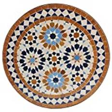 Casa Moro mosaiksidobord 45 cm ankabut brunt med smidesjärnram H 50 cm | Boho soffbord marockanskt mosaikbord bistrobord från Marocko | MT2239