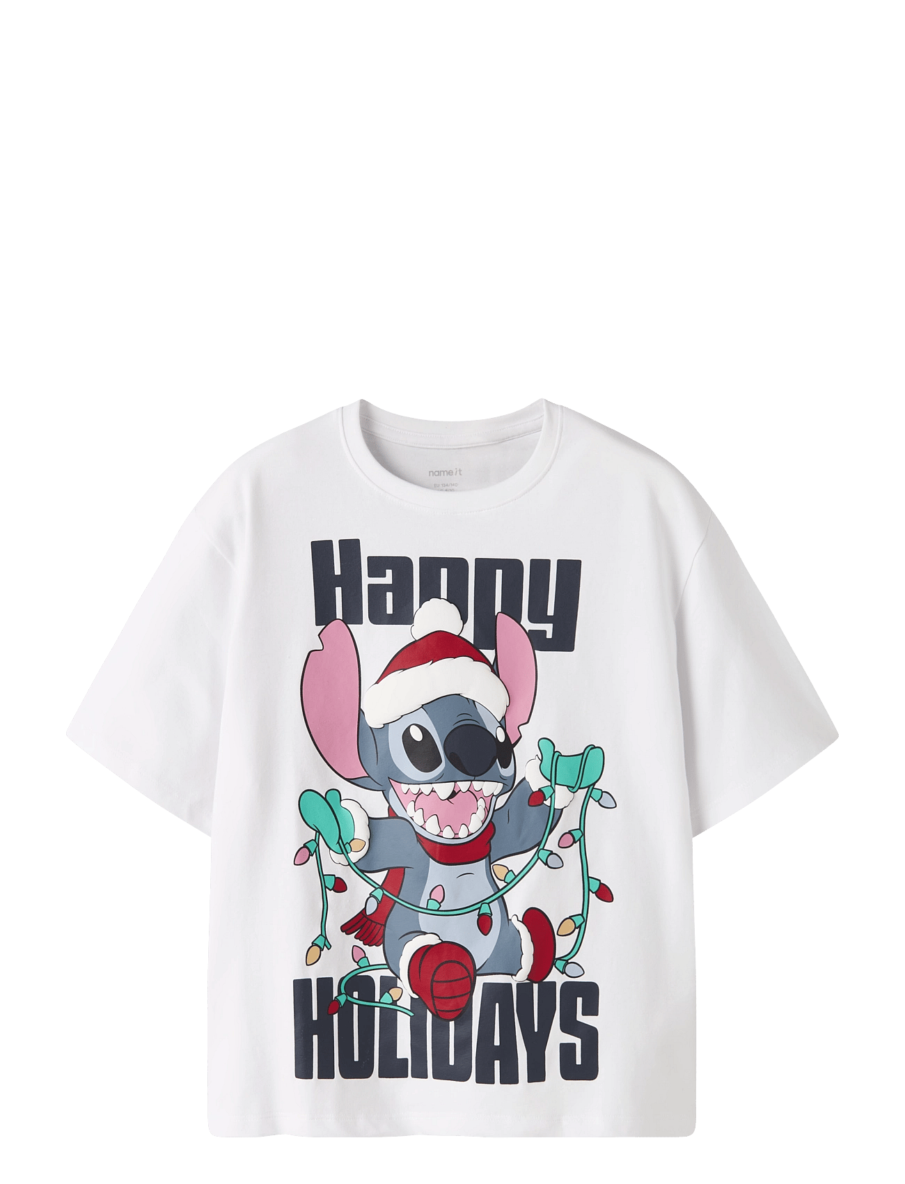 name it Nkfsyra Stitch Ss Nreg Top Box Wdi - White - 116