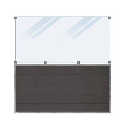 Futura komposit hegn 90cm - Mat glas.