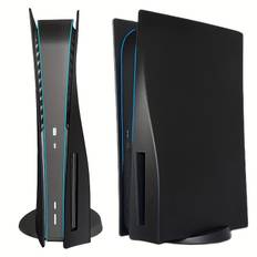 TEMU Protective Cover For Ps5 Disc Version Version, Made Of Hard Material For Shock Resistance, Suitable For Playstation 5 Console Protection Case.