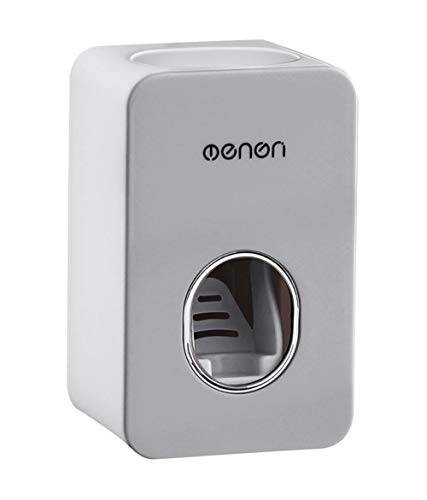MHTECH Automatisk väggmonterad tandkräm dispenser - vattentät och dammtät - grå (7 x 6 x 11 cm)
