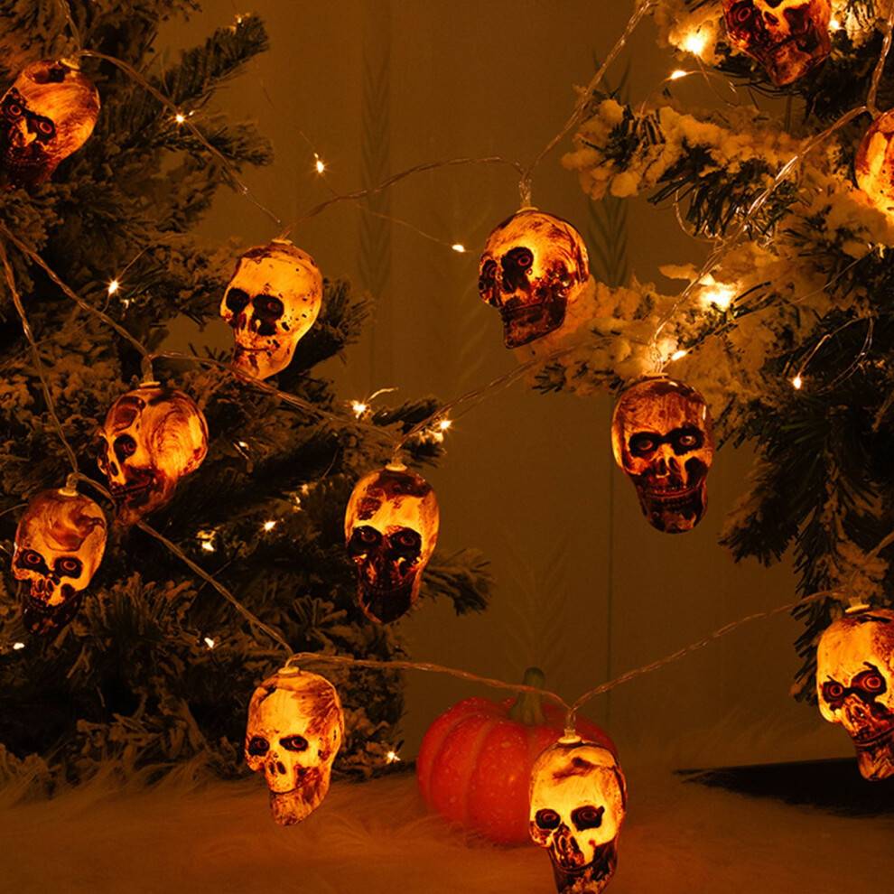 Halloween-ljusslinga med dödskalle 5,6 m 40 LED-ljus Vattentät