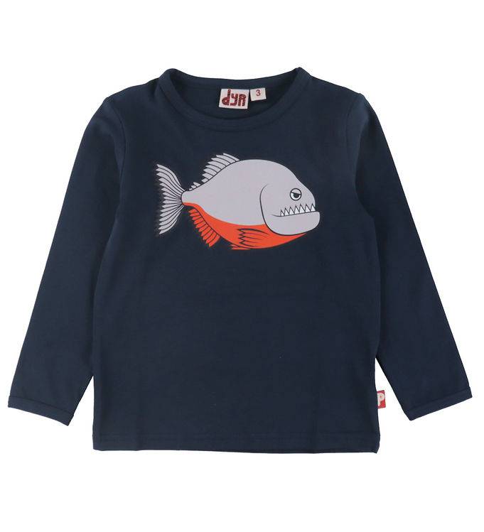DYR-Cph Bluse - DyrRoar - Dark Navy Piratfisk - DYR-Cph - 10 år (140) - Bluse