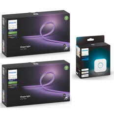 Philips Hue - 2x Lightstrip Outdoor 5m + Bridge 2.1 - Bundle - Fri fragt og klar til levering - Prismatch