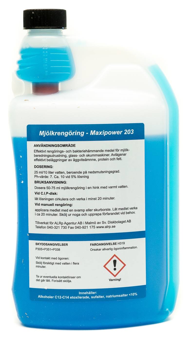 Mjölkrengöring 1L Blå doser 10-50 ml l
