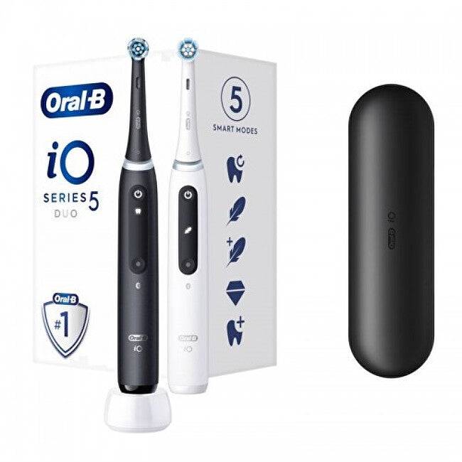 Oral-B iO Series 5 Nero Opaco + Bianco Opaco Duo Pack — Spazzolino Elettrico