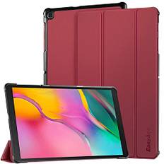 EasyAcc Hülle Kompatibel mit Samsung Galaxy Tab A 10.1 2019 T510 T515 - Ultra Dünn mit Standfunktion Slim PU Leder Rotwein