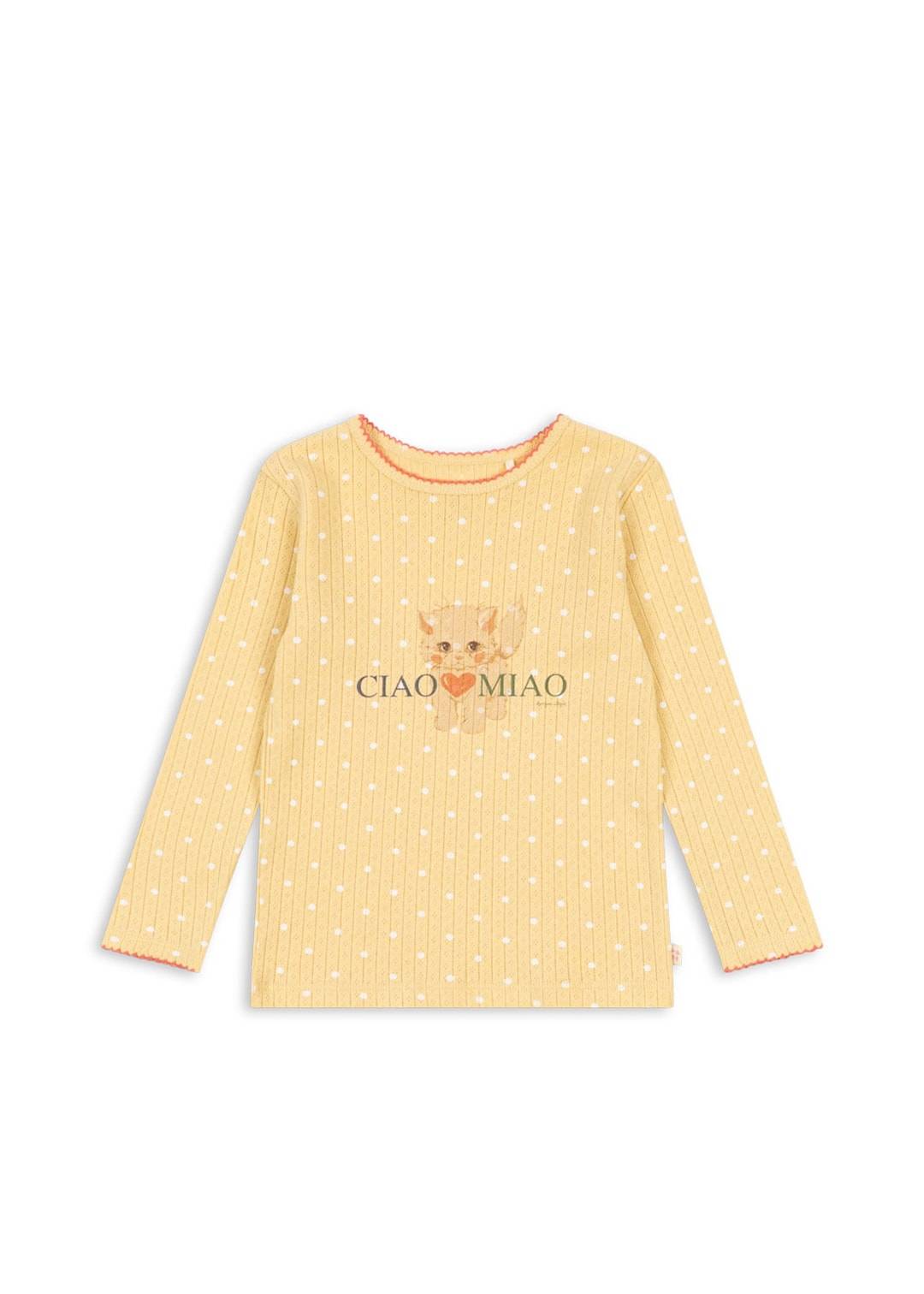 Konges Sløjd Minnie Långärmad T-shirt Dot Golden Dot Golden-9M Gul 9 månader Flickor