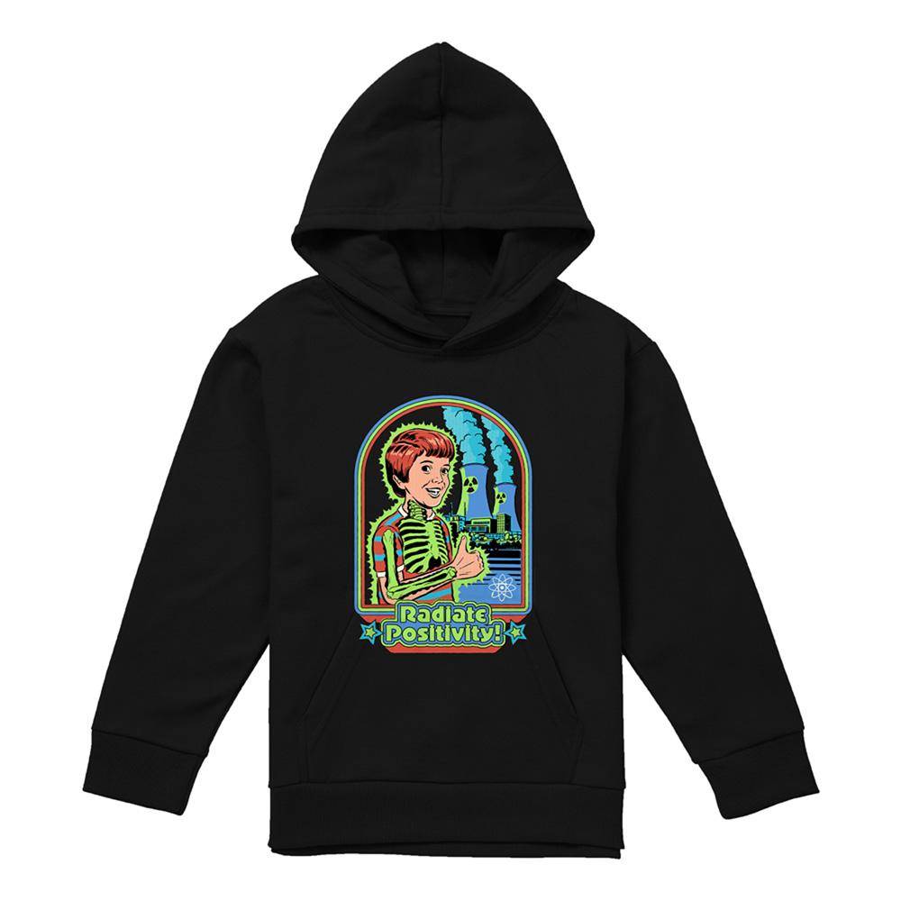Steven Rhodes Childrens/Kids Radiate Positivity Hoodie 7-8 Years svart