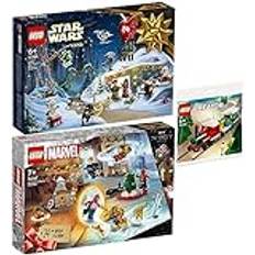 Lego 3-delat set: 76267 Avengers adventskalender, 75366 Star Wars adventskalender och 30584 vintertåg