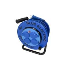 BLUE ELECTRIC Kabelrulle - 25M - PlusLine Fast core - u/pillesikring 3x1,5 mm2 Neopren