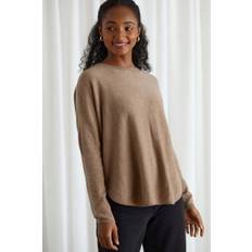 Davida Cashmere Curved Sweater Mink