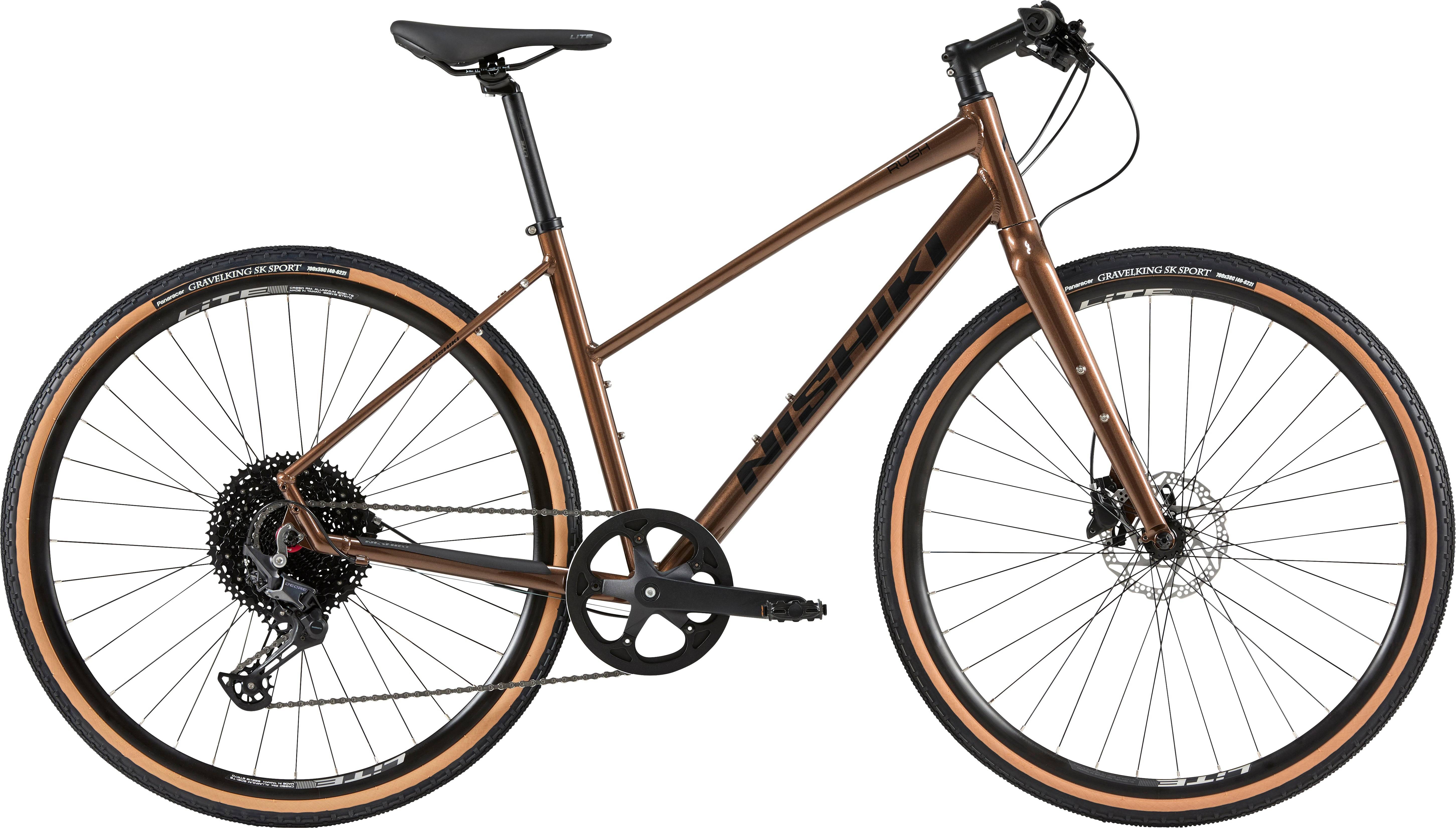 Nishiki Rush Hybrid Damecykel - 21in / Blank brun