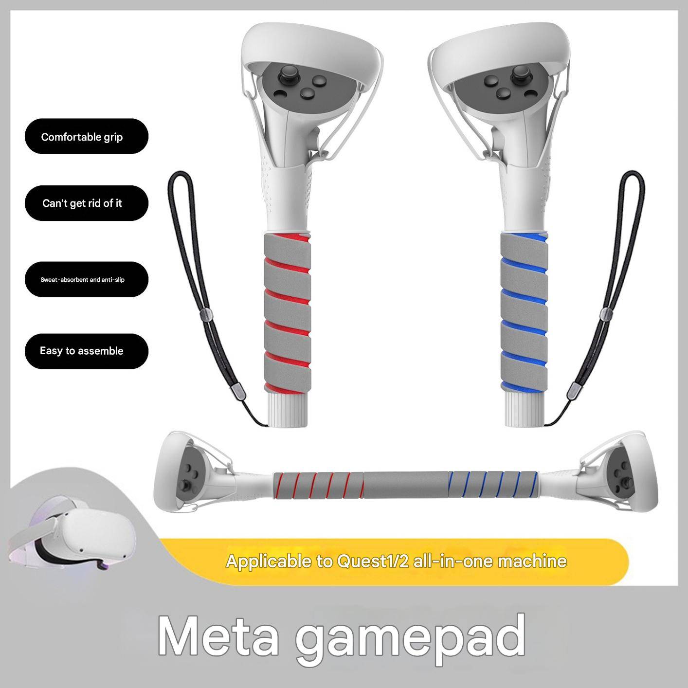 For Meta Oculus Quest 2 Controller Stick Game Extended Stick Game Rhythm Lightsaber Controller VR Accessories Anti Detachment