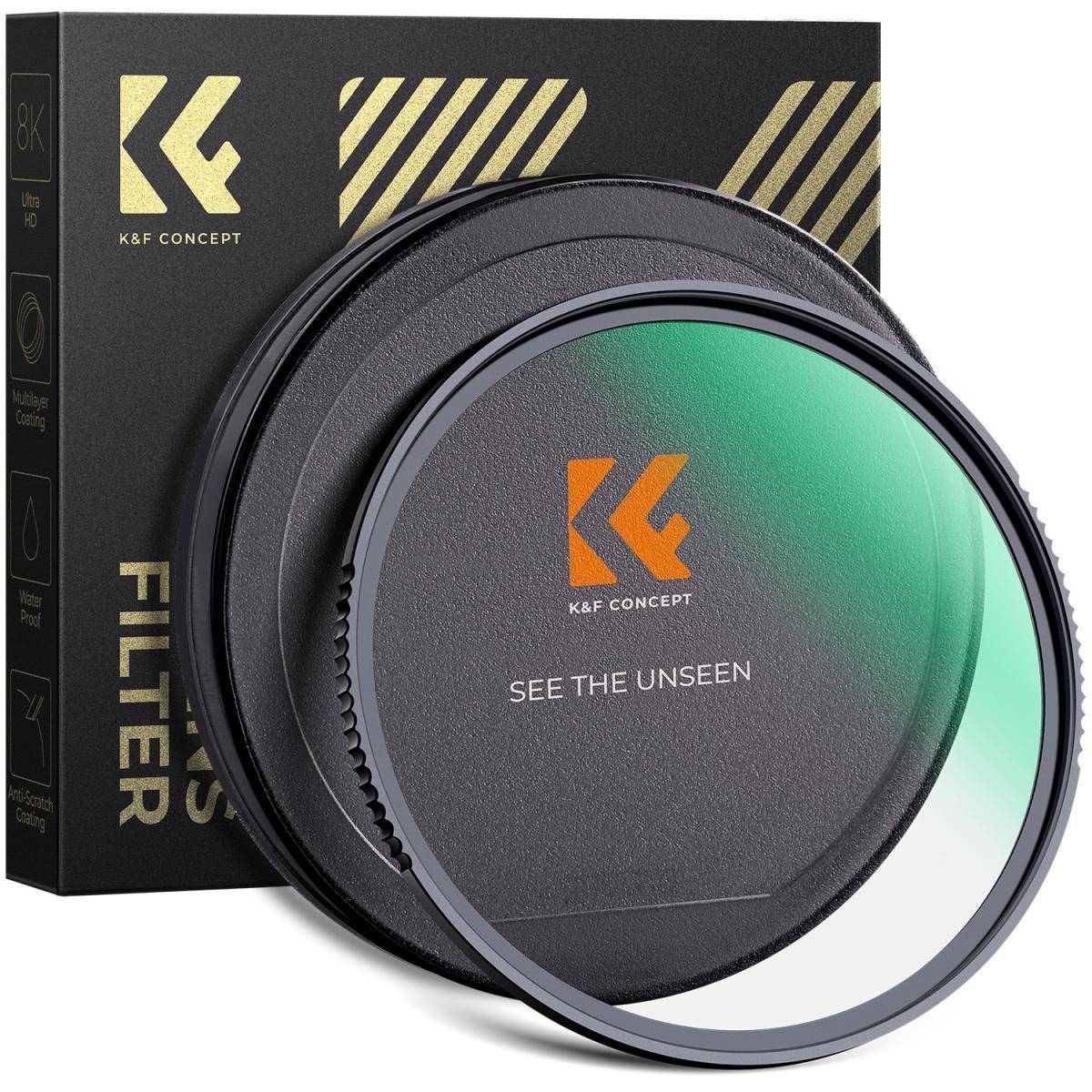KENTFAITH 52mm UV Lens Filter HD MCUV Ultraviolet 28 Multi-Coated Filters (Nano-Xcel series Toughened Glass)