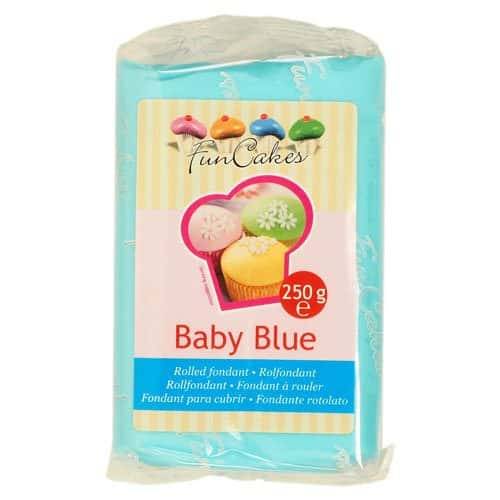 Funcakes fondant, babyblå / Baby Blue, 1 kg (4 x 250g).