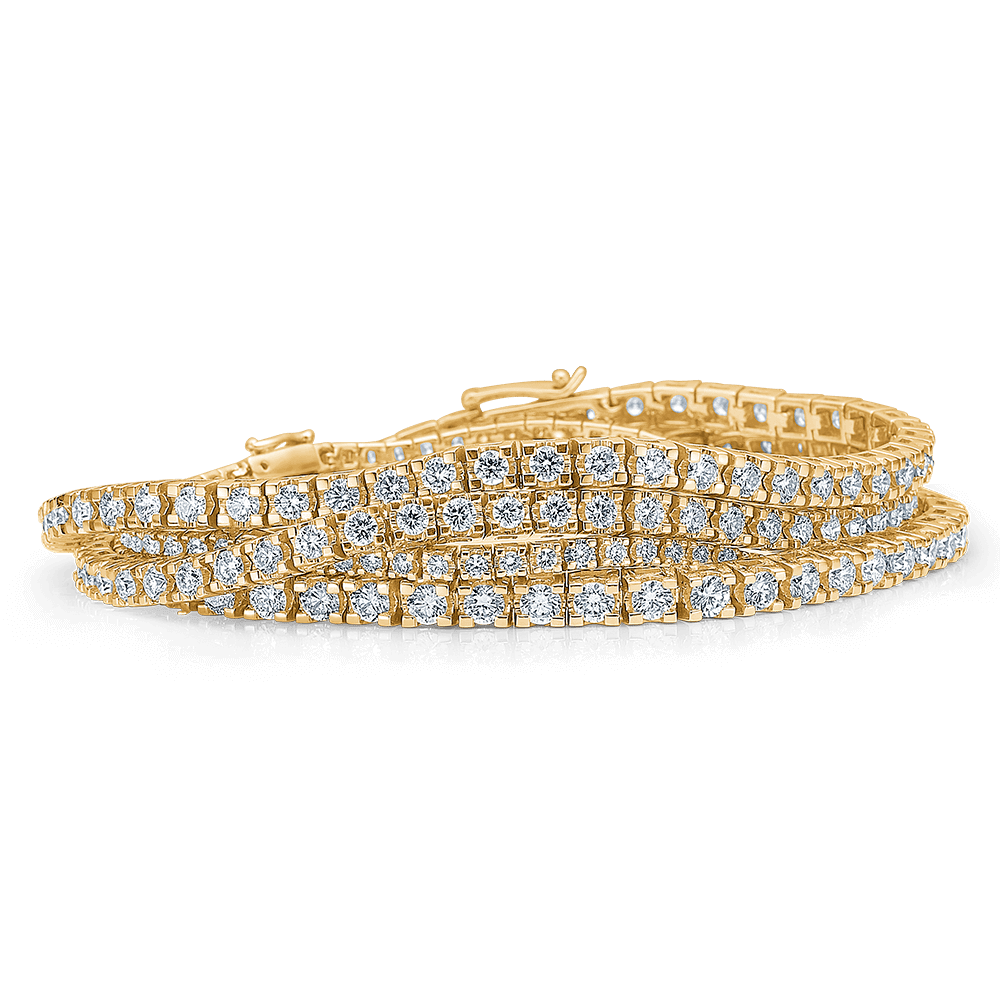 TENNIS armbånd i 14 kt. guld m. 2,50 ct. brillanter