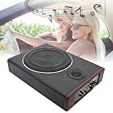 WSIKGHU 12 V 600 W bilradio rostfritt stål ultratunn bil bil bil undersäte aktiv subwoofer bil ljud aktiv subwoofer förstärkt smal underseat bas box förstärkare