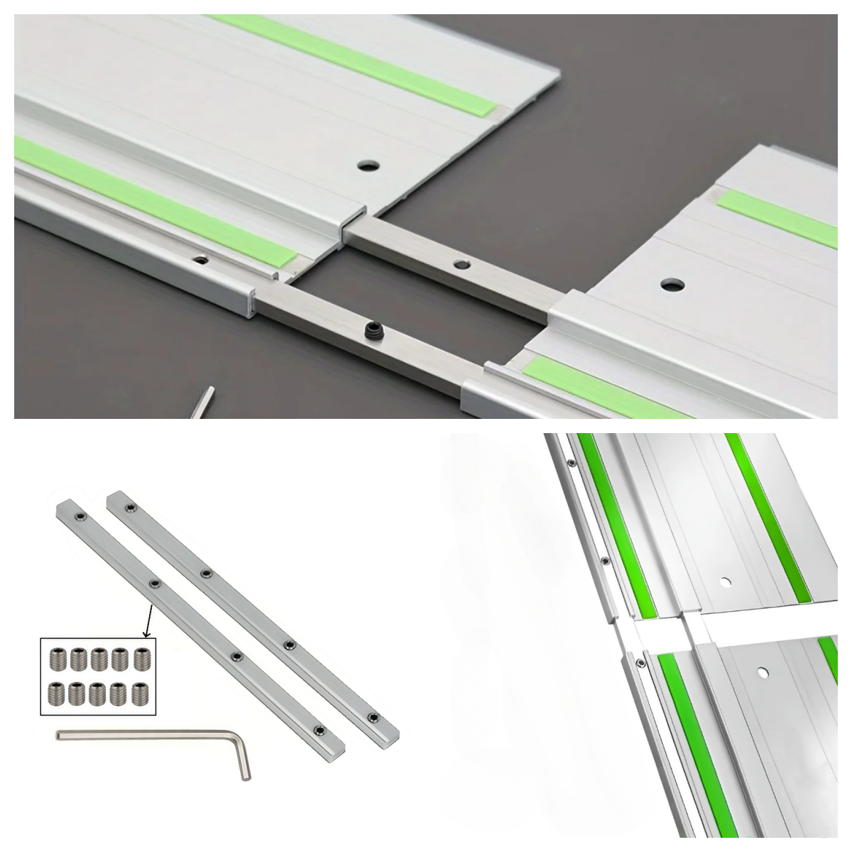 Guide Rail Connector for Track Saw Replacement Joint Kit Compatible with Makita Festool Woodworking Board Cutting Tool