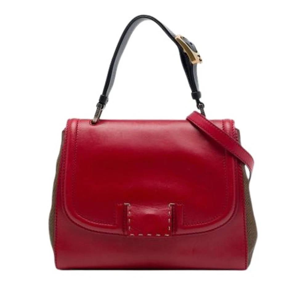 Fendi Vintage Pre-owned Silvana Håndtaske - Vintage - Dame - Rød - ONE SIZE - Uld