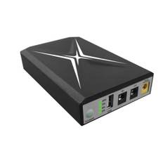 Mini UPS Batteribackup 10400mAh, Avbrottsfri Backup Batteri Strömförsörjning 9VDC 2A, 5VDC 2AUSB Ingång, 3 Utgångsportar UPS Batteri för Router, Etc