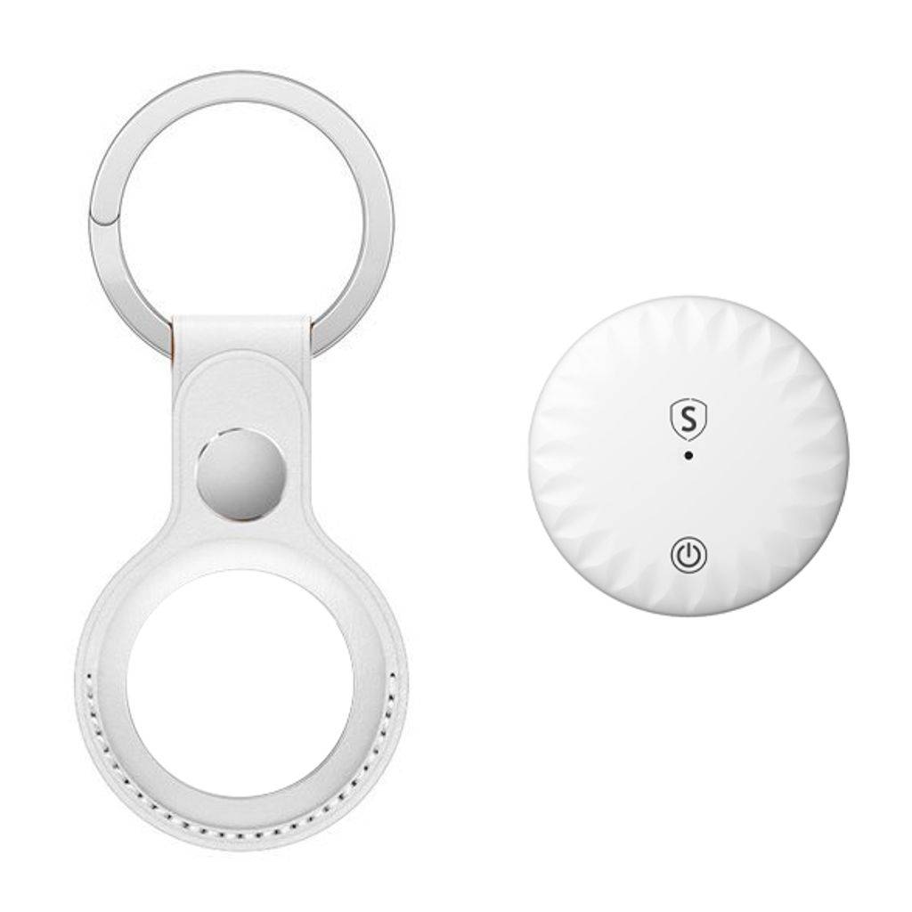 SiGN Location Finder Smart Tag Bluetooth-tracker med fodral och nyckelring – vit