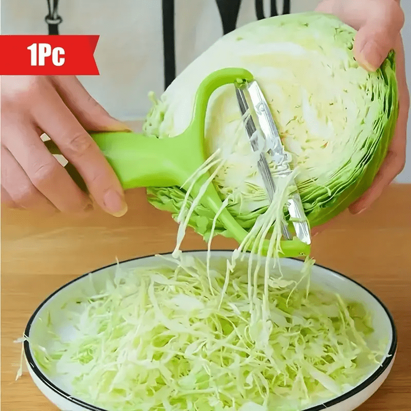 1pc Stainless Steel Cabbage Grater, Food Safety Kitchen Gadget For Purple Cabbage And Lettuce, Essential Tool For Restaurant And Home Use, Manual Operation Without Charging