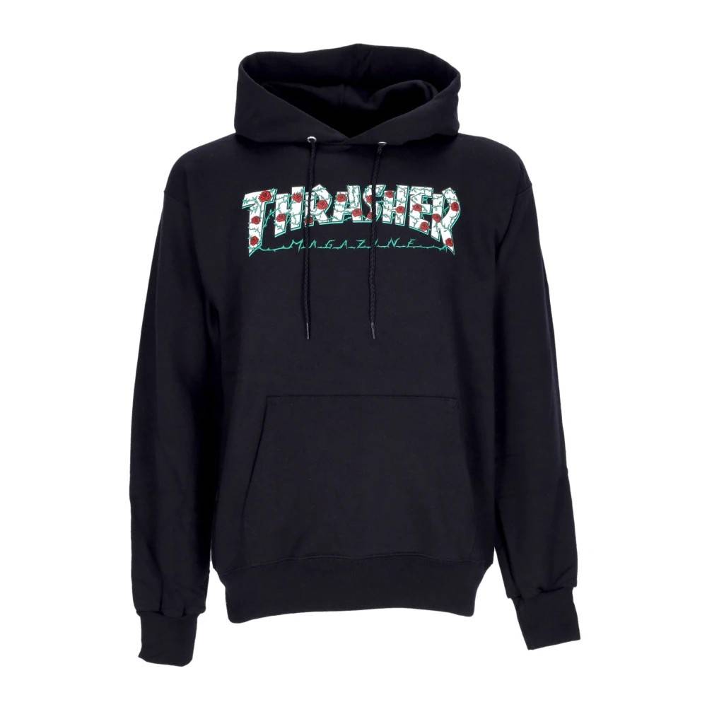 Thrasher - Svart Roses Hoodie Herr Långärmad Sweatshirts & Hoodies - unisex - XL - Bomull
