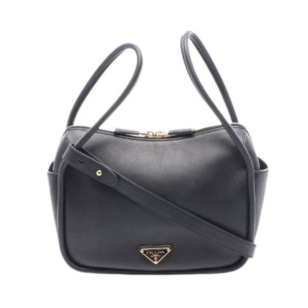 Prada Vintage Pre-owned Darling Læder Skuldertaske - Vintage - Dame - Sort - ONE SIZE - Uld