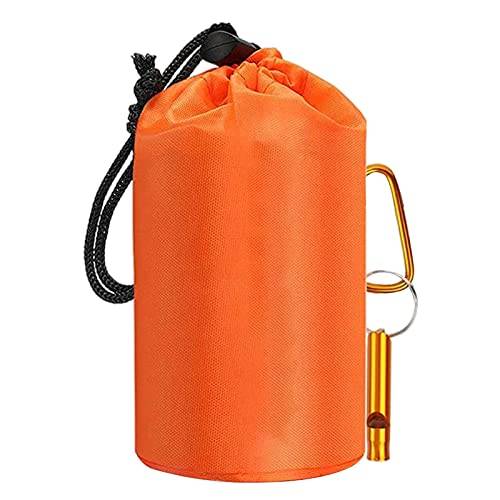 Bärbar termisk sovsäck, nödsovsäck, lätt överlevnadssovsäck, bärbar termisk Chu orange sovsäck, varm, bekväm för camping, vandring