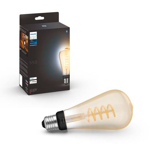 4 stk Philips Hue White Ambiance E27 edisonpære, 2200K-6500K, 7W, Ø7,2 cm