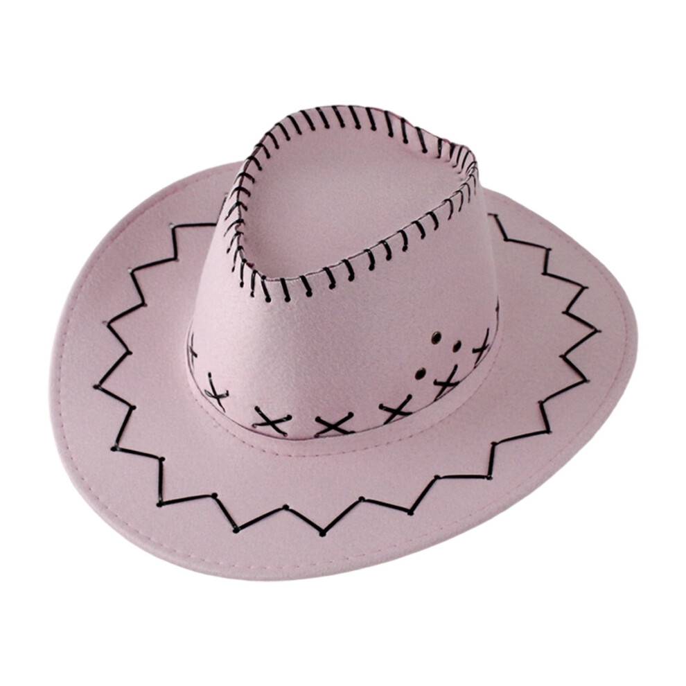 Småbarnsmössa, Cowboyhatt i mocka för temafester, utklädning och Halloween, Barnmössor, Ljusrosa, En storlek