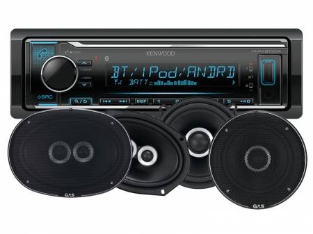 Kenwood KMM-BT304 & GAS SILVER-högtalare