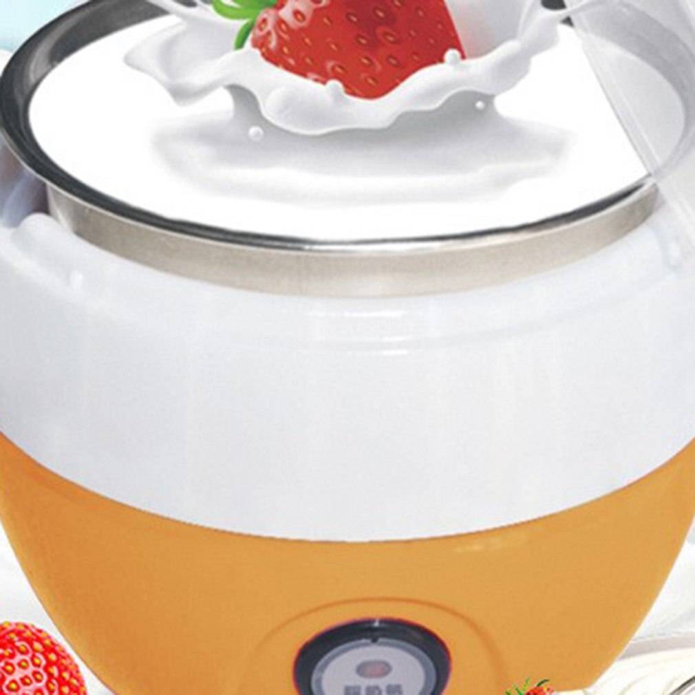 Bärbar yoghurtmaskin hem rostfritt stål yoghurtmaskin liner automatisk yoghurtmaskin