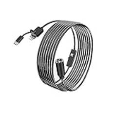 14,2 Mm Autofokus Endoskopkamera 5,0 MP IP68 Vattentät Lins HD1944P 3 IN 1 For Typ-c/mikro-USB/USB Borescope Check Bil (Color : 10m, Size : 14.2mm hard cable)