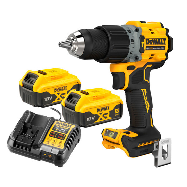 DEWALT XR Slagboremaskine 18V + Batteri sæt DCB1104P2-QW - 5Ah