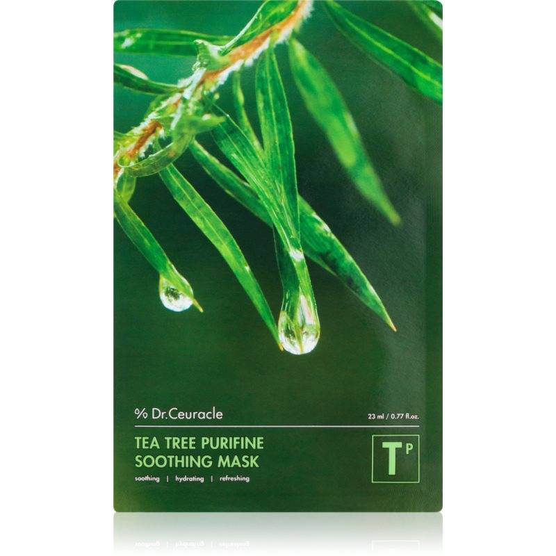 Dr.Ceuracle Tea Tree Purifine Beroligende ansigts sheetmaske til problematisk hud, akne 23 ml - 23 ml