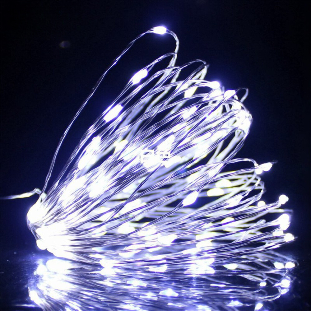 TwinkleWire - USB LED Ljuslina i Koppartråd - Vit / 20 LED - 2 M/6,56 Ft
